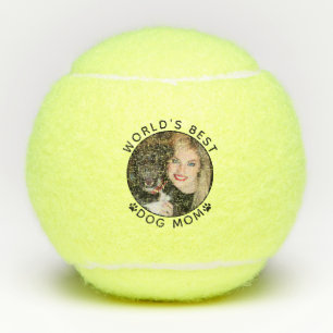 Best Dog Mom Personalized Photo Tennis Balls