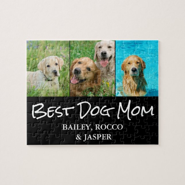Best Dog Mom Photo Jigsaw Puzzle (Horizontal)