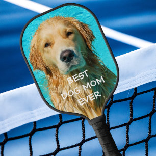 Best Dog Mom Photo Pickleball Paddle