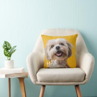  Best Dog Mom Photo Throw Pillow