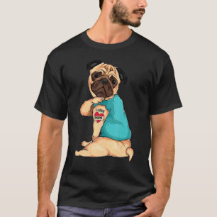 Best Dog Mom Pug Dad Cute Birthday Workout Graphic T-Shirt
