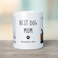 Best Dog Mom | Two Photo Handwritten Text