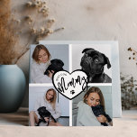 Best Dog Mommy | Photo Collage<br><div class="desc">This gorgeous photo collage dog mom card,  is perfect for mothers day and birthdays. The card features 4 of your favourite photos,  a heart and the template text 'BEST DOG MOMMY'. All font styles and colours can be changed by clicking on the customize further link after personalizing.</div>