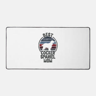 Best Dog Mother Mom - Vintage Cocker Spaniel Desk Mat