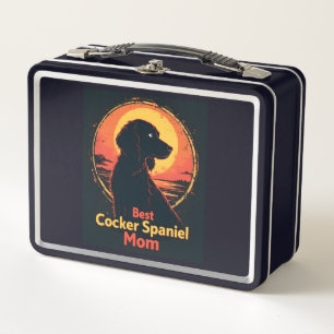 Best Dog Mother Mom - Vintage Cocker Spaniel T-Shi Metal Lunch Box