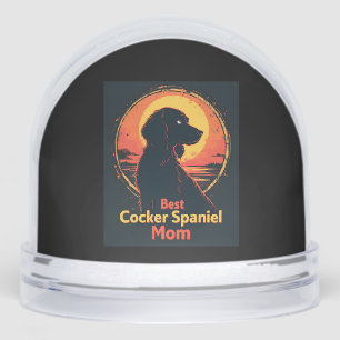 Best Dog Mother Mom - Vintage Cocker Spaniel T-Shi Snowglobe