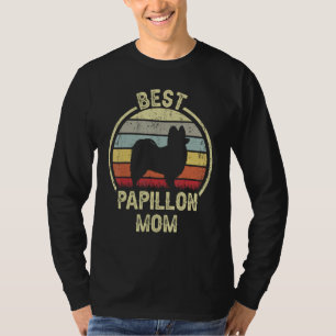 Best Dog Mother Mom - Vintage Papillon T-Shirt