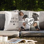 Best Dog Mummy | Photo Collage Throw Pillow<br><div class="desc">This gorgeous photo collage dog mum pillow,  is perfect for mothers day and birthdays. The cushion features 4 of your favourite photos,  a heart and the template text 'BEST DOG MUMMY'. All font styles and colours can be changed by clicking on the customize further link after personalizing.</div>
