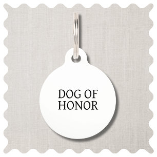 Best Dog of Honour Pet Wedding ID Tag