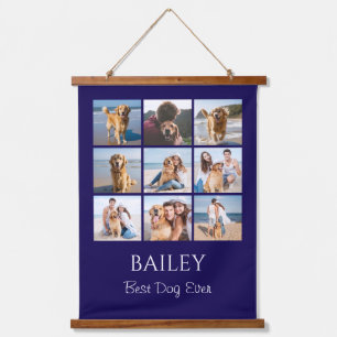 Best Dog Photo Collage Personalized Hanging Tapestry