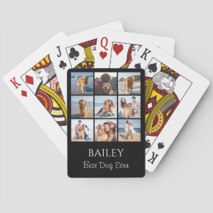 Best Dog Photo Collage Personalized Playing Cards