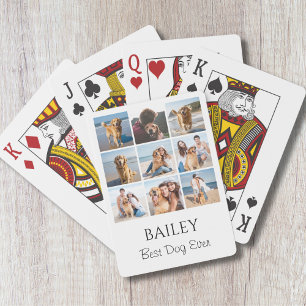 Best Dog Photo Collage Personalized  Playing Cards