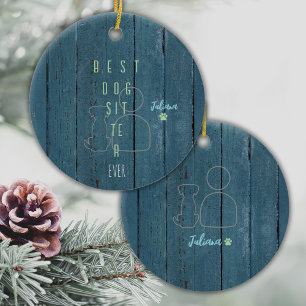 Best Dog Sitter Custom Christmas Ornament