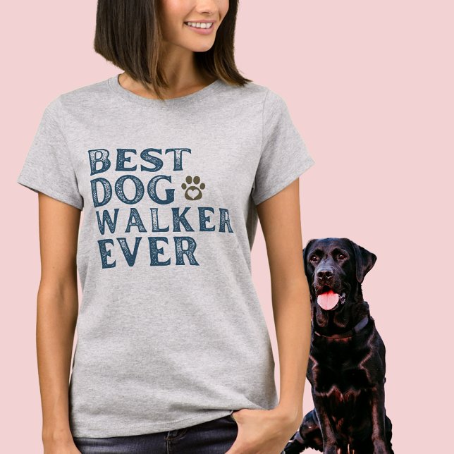 Best Dog Walker Ever Word Art T-Shirt (Creator Uploaded)