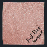 Best Dog Wedding Pet  Personalized Rose Gold  Bandana<br><div class="desc">This design may be personalized by choosing the Edit Design option. You may also transfer onto other items. Contact me at colorflowcreations@gmail.com or use the chat option at the top of the page if you wish to have this design on another product or need assistance. See more of my designs...</div>