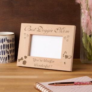 Best Doggie Mom Etched Frames