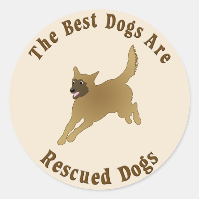 Best Dogs Are Rescued - Mutts Classic Round Sticker (Front)