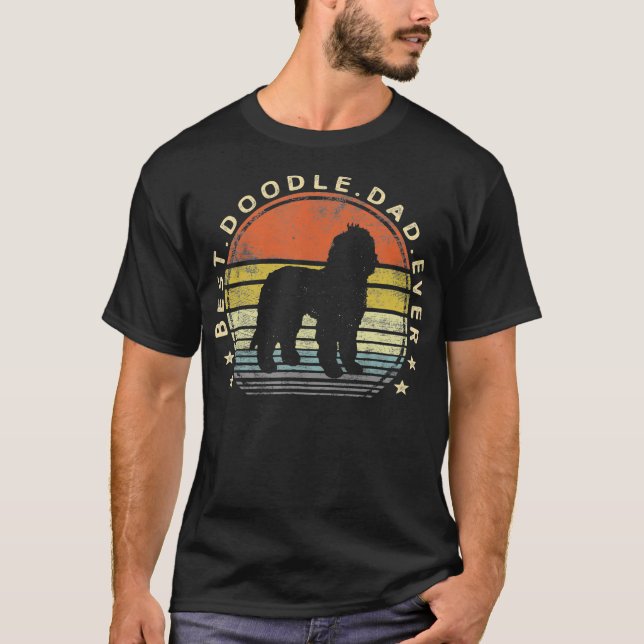 Best Doodle Dad  Dog Lover Owner Labradoodle T-Shirt (Front)