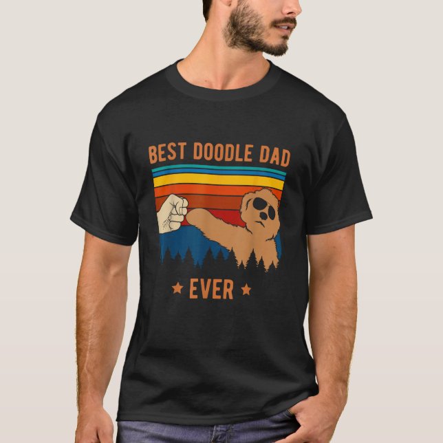Best Doodle Dad Ever Funny Dog Goldendoodle Labrad T-Shirt (Front)