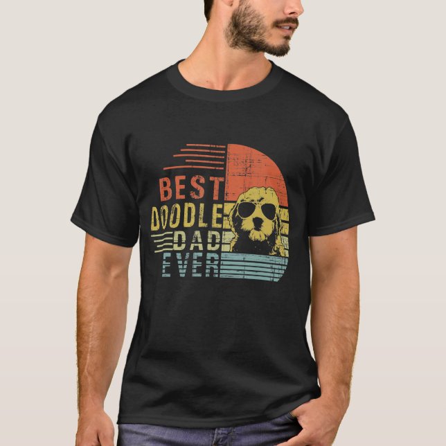  Best Doodle Dad Ever Goldendoodle Dad gift T-Shirt (Front)