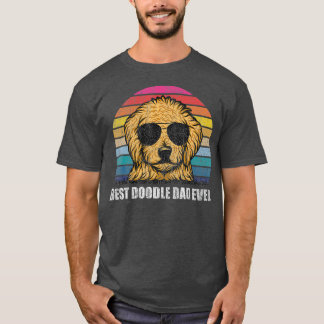 Best Doodle Dad Ever Vintage Retro Goldendoodle T-Shirt