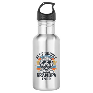 Best Doodle Grandpa Ever Vintage Dog Shirt Design_ 532 Ml Water Bottle