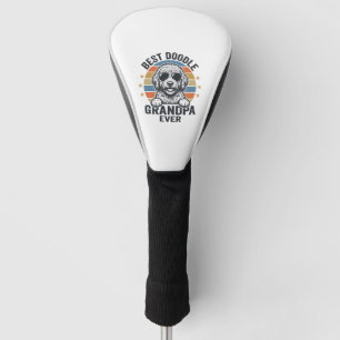 Best Doodle Grandpa Ever Vintage Dog Shirt Design_ Golf Head Cover