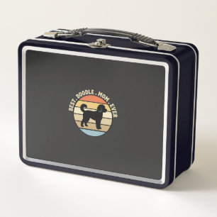 Best Doodle Mom Ever Retro Dog Metal Lunch Box