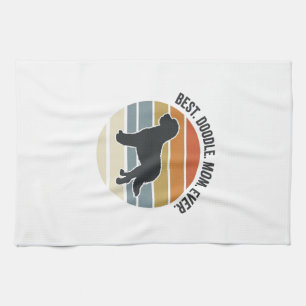 Best Doodle Mom Ever Vintage Dog Mom Design_1 Kitchen Towel