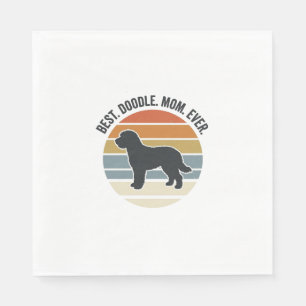 Best Doodle Mom Ever Vintage Dog Mom Design_1 Napkin