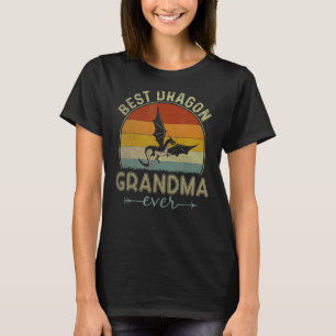 Best Dragon Grandma Ever Retro  Mother's Day T-Shirt