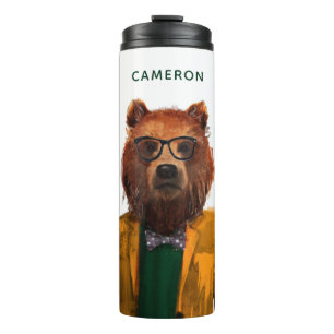 Best Dressed Bear Add Your Name Thermal Tumbler