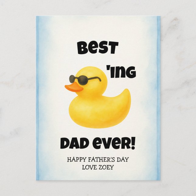 Best Ducking Dad Ever | Father's Day Postcard (Front)