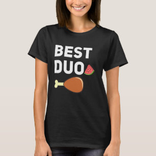 Best Duo Funny Fried Chicken Watermelon T-Shirt