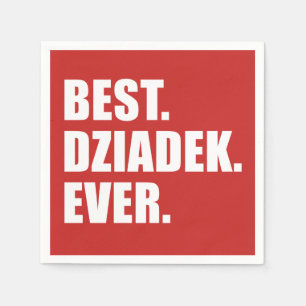 Best Dziadek Ever Polish Grandfather Party Napkin