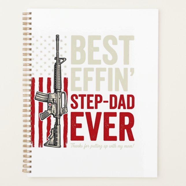 Best Effin Step-Dad Ever Patriotic Vintage Vector_ (Devant)