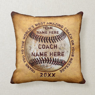 Best End of the Baseball Season Gifts to Coaches Throw Pillow