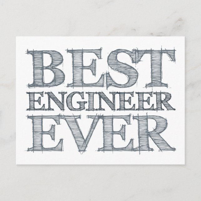Best Engineer Ever Postcard (Front)