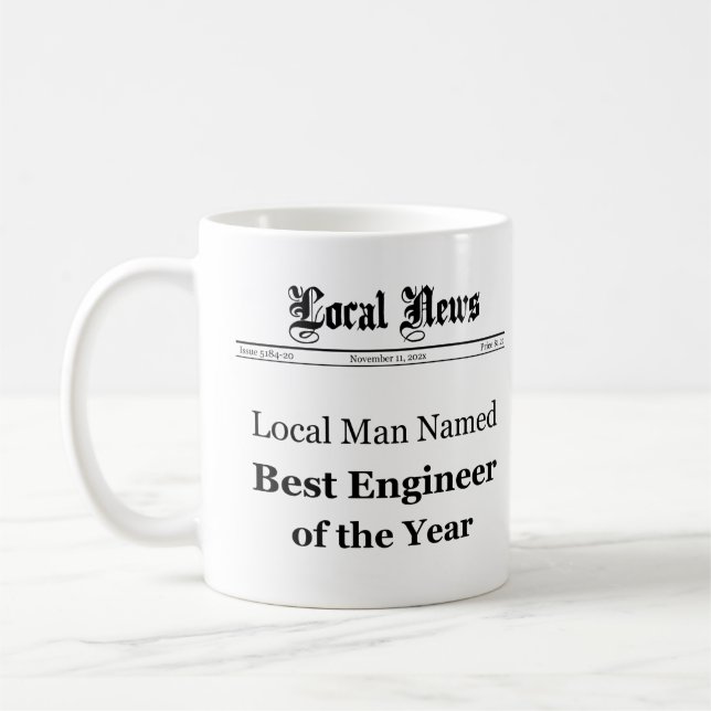Best Engineer of The Year Mug - For Him (Left)