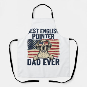 Best English Pointer Dad Ever Patriotic Dog Apron