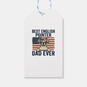 Best English Pointer Dad Ever Patriotic Dog Gift Tags