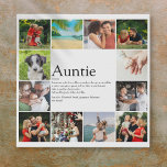 Best Ever Aunt, Auntie, Tia Definition 12 Photo Faux Canvas Print<br><div class="desc">Personalize with 12 favourite photos and personalized text for your special,  favourite Aunt,  Auntie or Tia to create a unique gift. It's a perfect way to show her daily how amazing she is. Designed by Thisisnotme©</div>