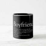 Best Ever Boyfriend Definition Black and White Two-Tone Coffee Mug<br><div class="desc">Ideal for your best ever boyfriend to create a unique anytime gift. A perfect way to show him how amazing he is every day. Designed by Thisisnotme©</div>