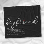 Best Ever Boyfriend Definition Script Love Heart Fleece Blanket<br><div class="desc">Personalize for your best ever boyfriend to create a unique  gift. A perfect way to show him how amazing he is every day. You can even customize the background to their favourite colour. Designed by Thisisnotme©</div>