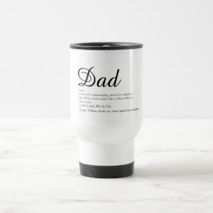 Best Ever Dad, Daddy, Father Definition Script Travel Mug