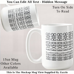 Best Ever Dad Hidden Message 158B Christmas Coffee Mug