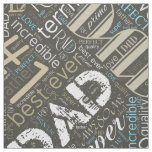 Best Ever Dad Word Cloud ID263 Fabric