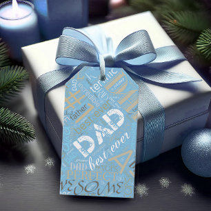 Best Ever Dad Word Cloud ID263 Gift Tags