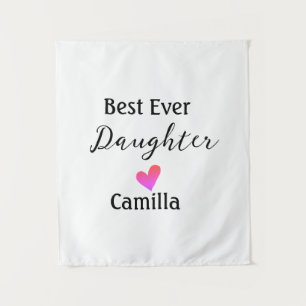 Best ever daughter add name dad mom daughter day l tapestry