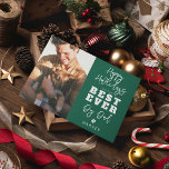 Best Ever Dog Dad | Photo Holiday Card<br><div class="desc">This Christmas, let's celebrate our four-legged best friends and the humans who love them unconditionally. Check out our 'Happy Howlidays' card, personalized with your pup's name and a favourite photo. Perfect for gifting the world's best dog dad! With an added paw print to seal the deal, this isn't just a...</div>